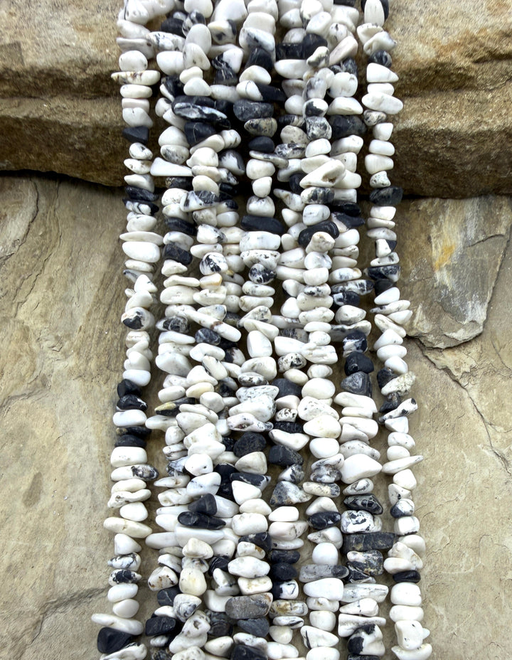 RARE High Quality White Buffalo (Nevada) Chip Beads 4-7mm