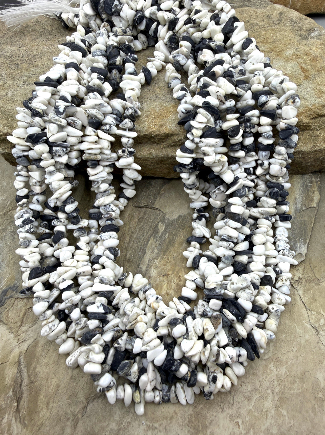 RARE High Quality White Buffalo (Nevada) Chip Beads 4-7mm