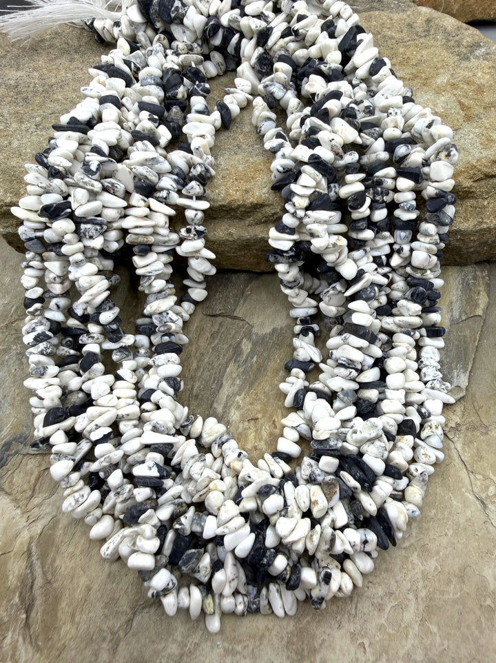 RARE High Quality White Buffalo (Nevada) Chip Beads 4-7mm