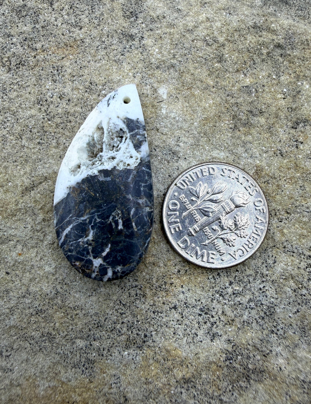 RARE High Quality White Buffalo (Nevada) Focal Pendant Bead