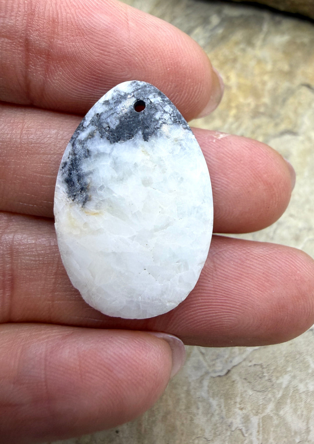 RARE High Quality White Buffalo (Nevada) Focal Pendant Bead