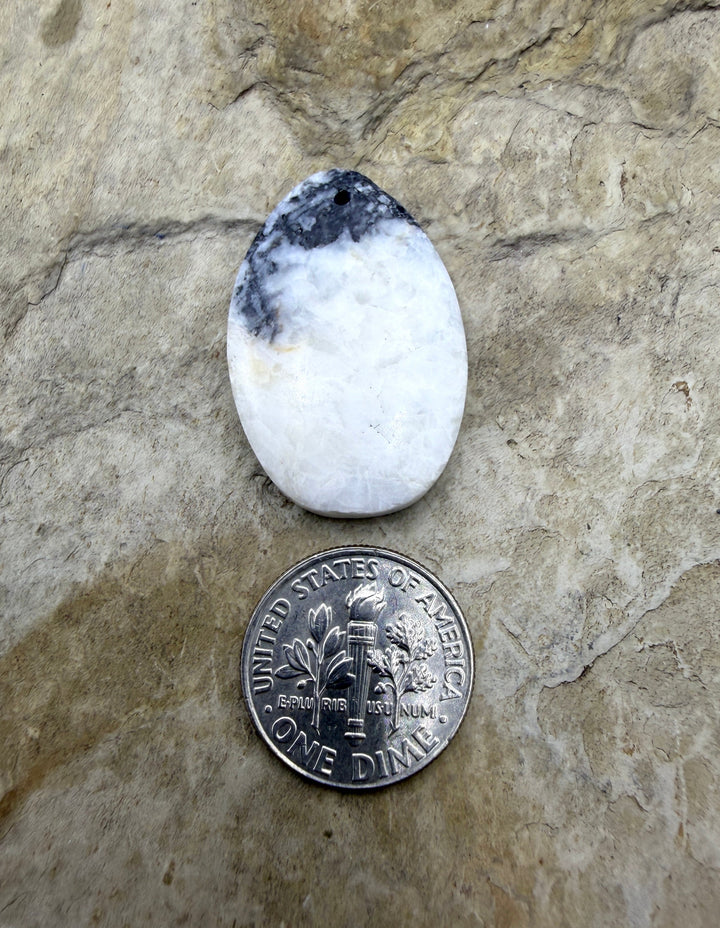 RARE High Quality White Buffalo (Nevada) Focal Pendant Bead