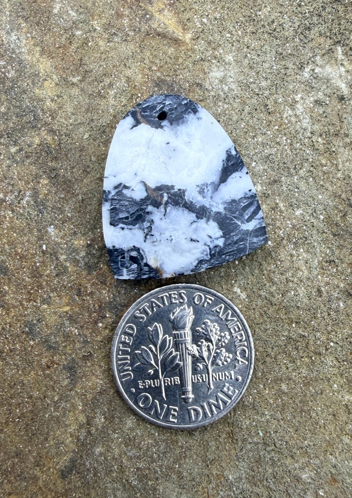 RARE High Quality White Buffalo (Nevada) Focal Pendant Bead