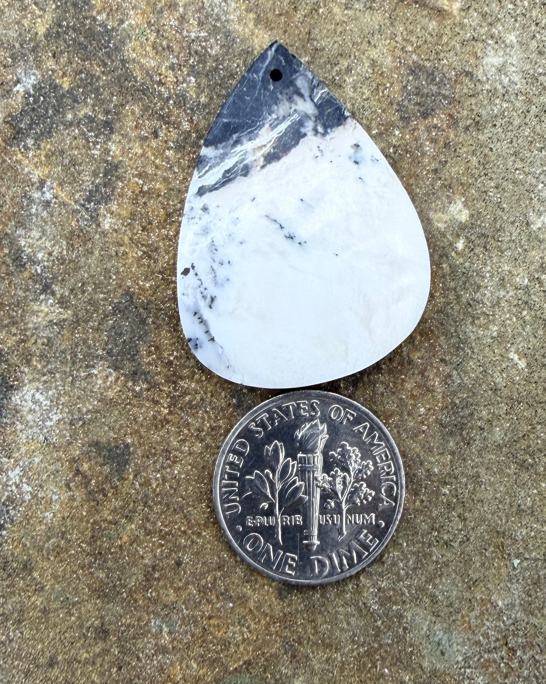 RARE High Quality White Buffalo (Nevada) Focal Pendant Bead