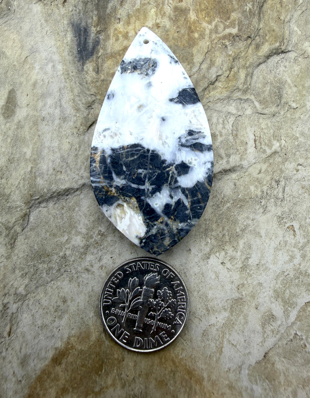 RARE High Quality White Buffalo (Nevada) Focal Pendant Bead