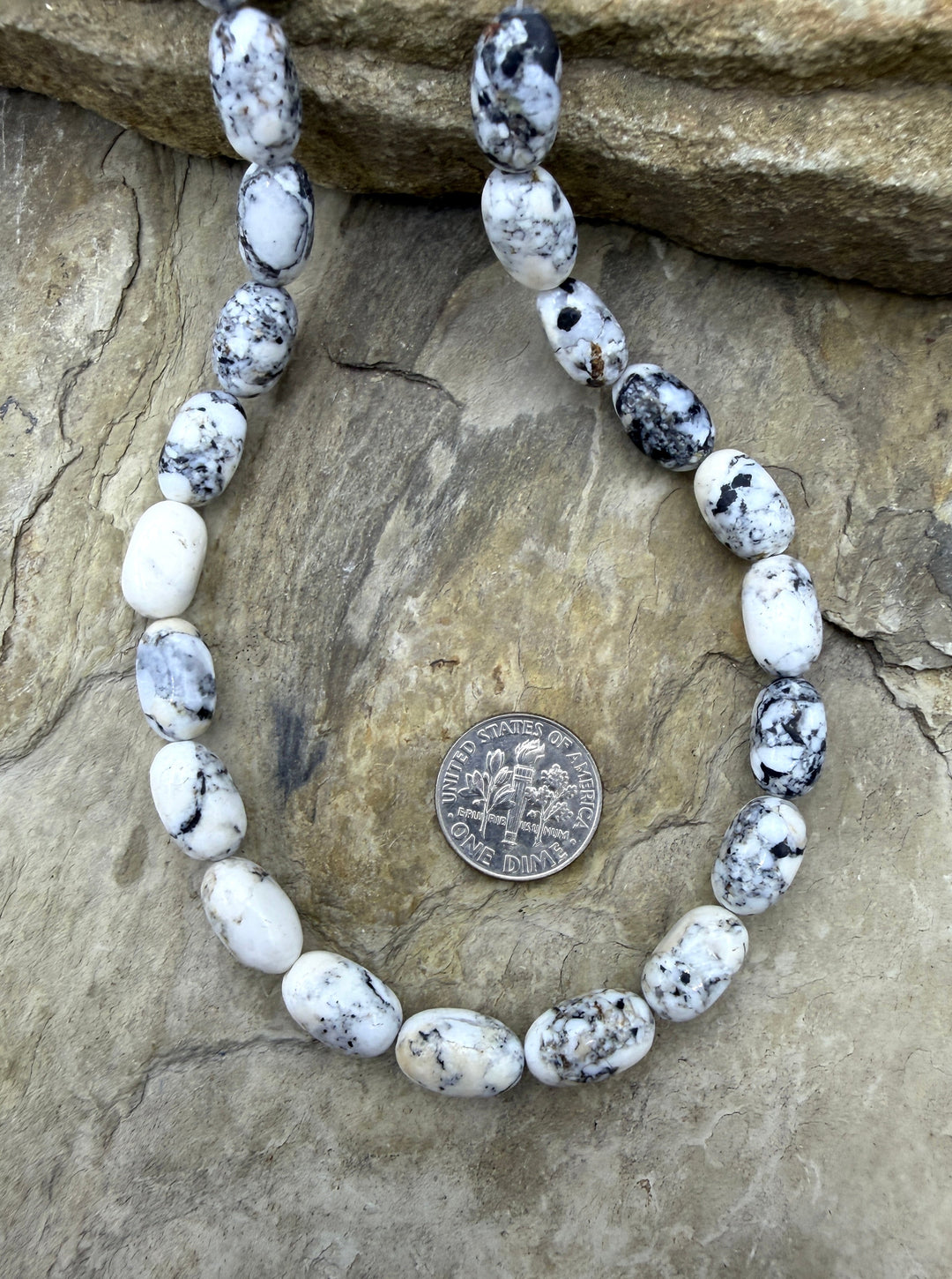 RARE High Quality White Buffalo (Nevada) Handcut 8x12mm