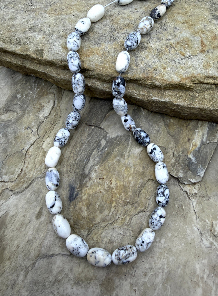 RARE High Quality White Buffalo (Nevada) Handcut 8x12mm