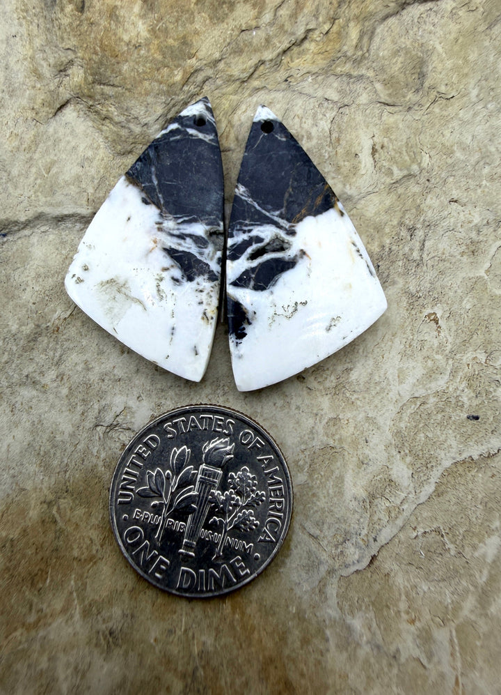 RARE High Quality White Buffalo (Nevada) Matching Earring