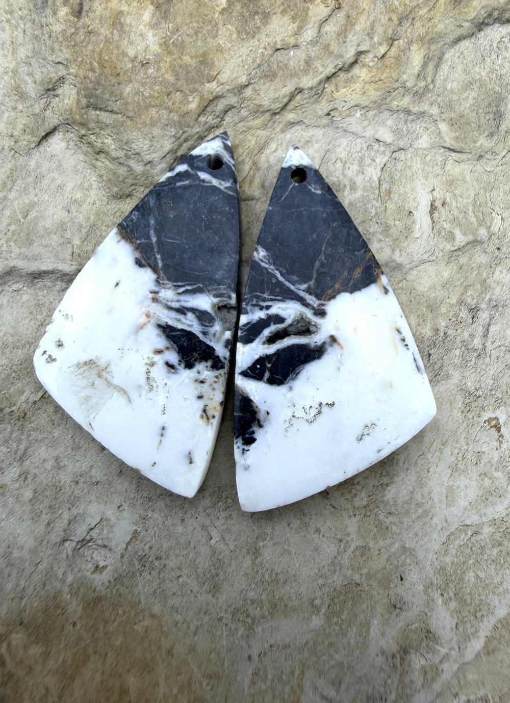 RARE High Quality White Buffalo (Nevada) Matching Earring