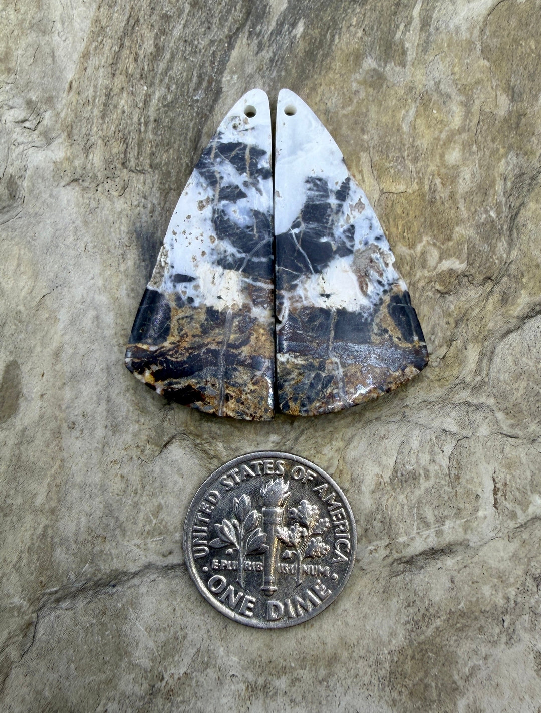 RARE High Quality White Buffalo (Nevada) Matching Earring