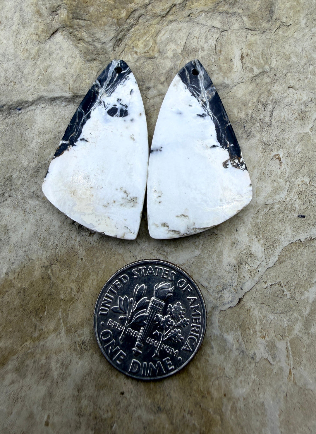 RARE High Quality White Buffalo (Nevada) Matching Earring