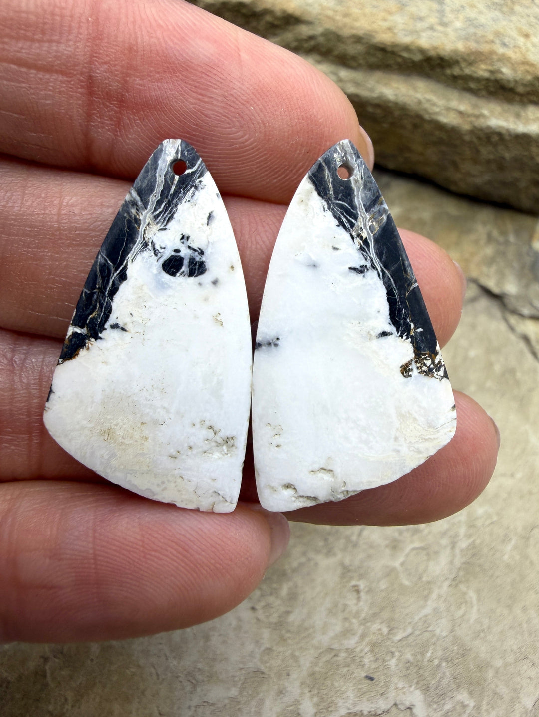 RARE High Quality White Buffalo (Nevada) Matching Earring