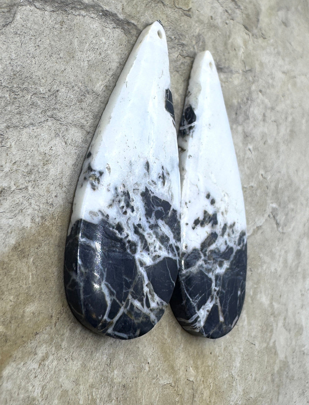 RARE High Quality White Buffalo (NV) BIG Matching Earring