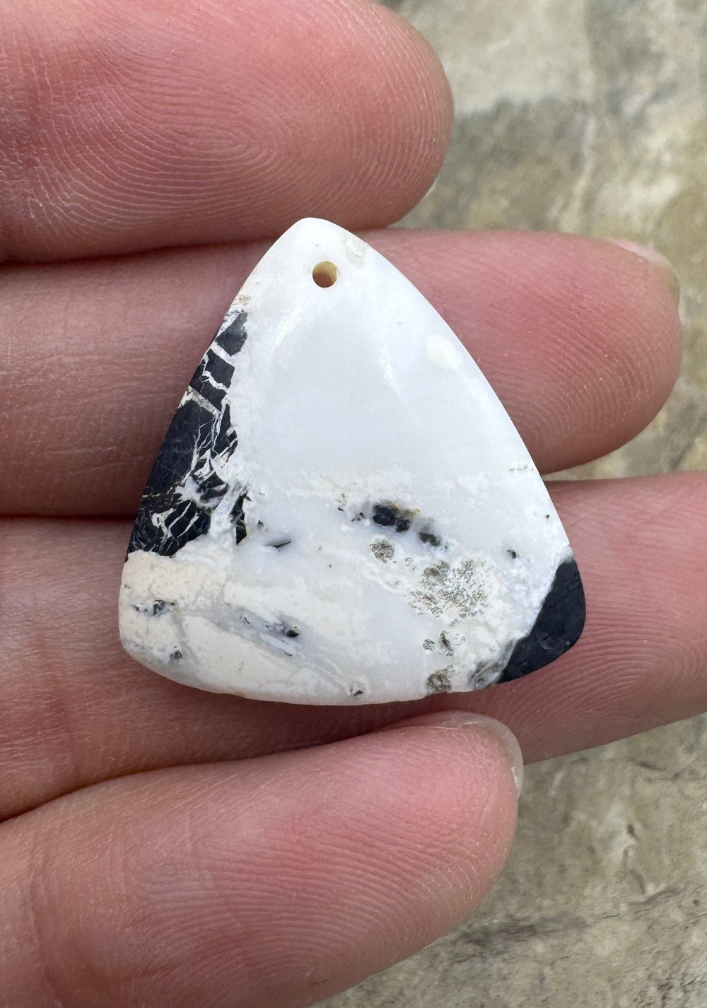 RARE High Quality White Buffalo (NV) Focal Pendant Bead