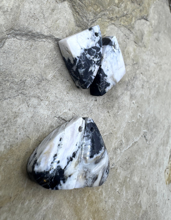 RARE High Quality White Buffalo (NV) Small Matching Earring