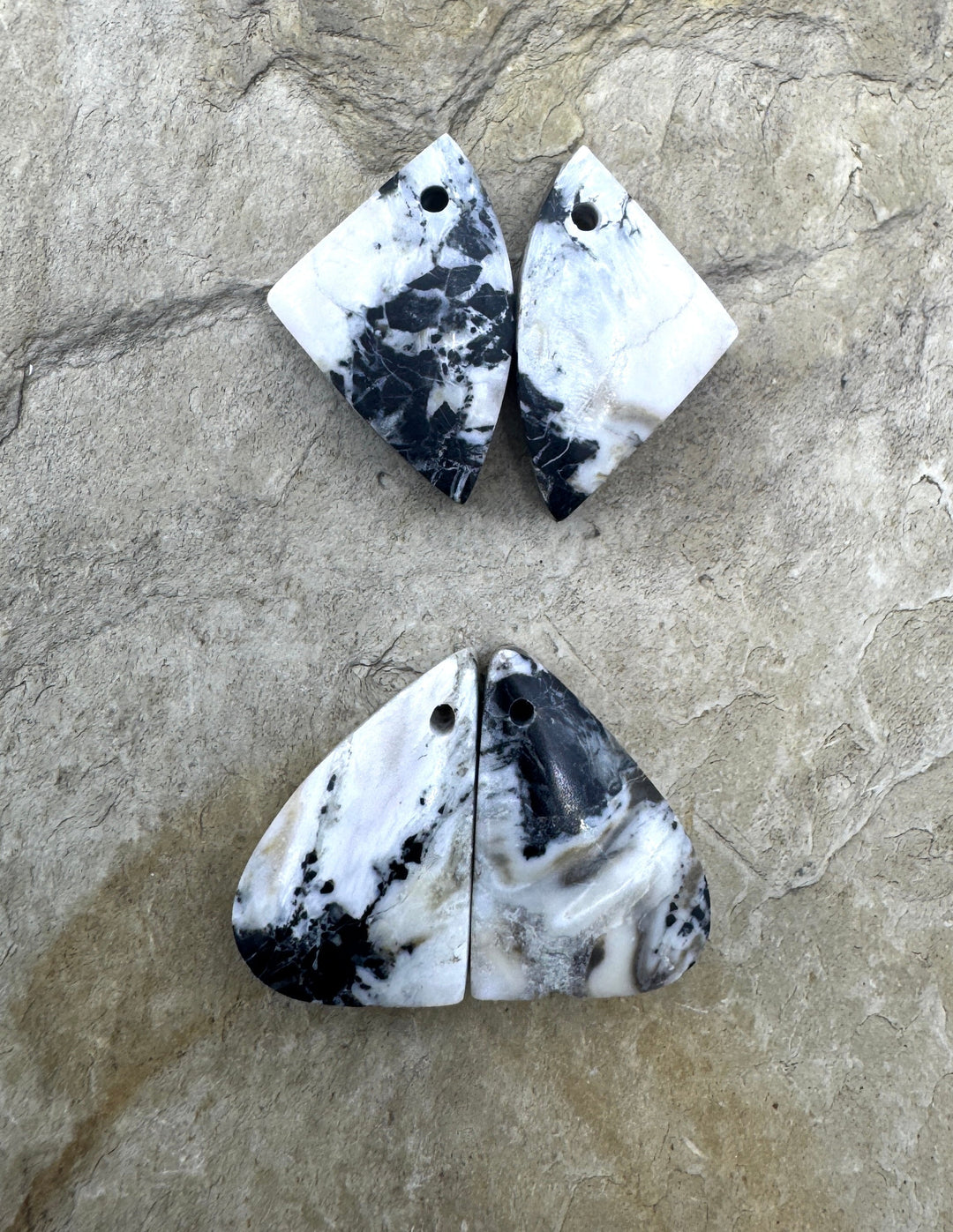 RARE High Quality White Buffalo (NV) Small Matching Earring