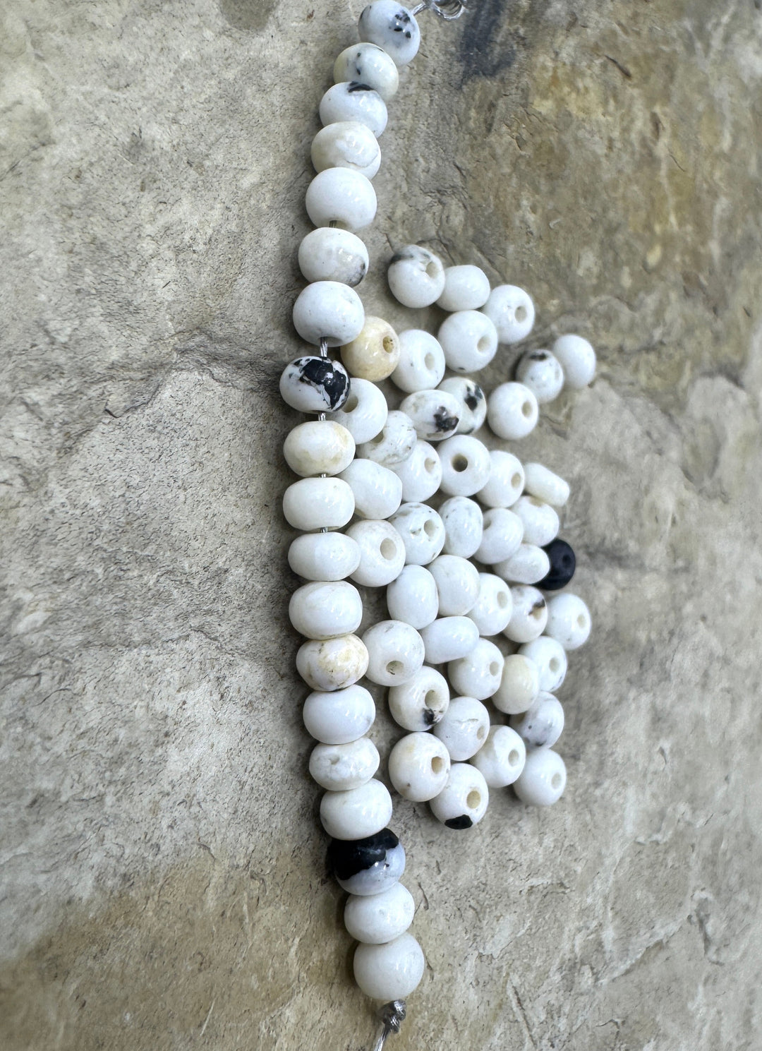 RARE High Quality White Buffalo4mm Rondelle Beads (Package