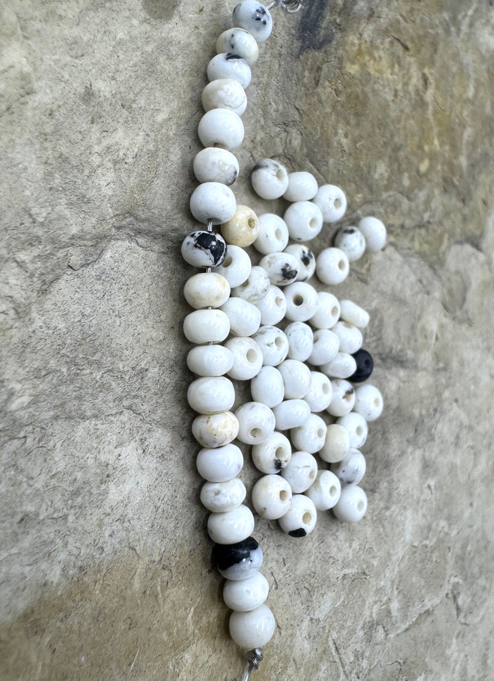 RARE High Quality White Buffalo4mm Rondelle Beads (Package
