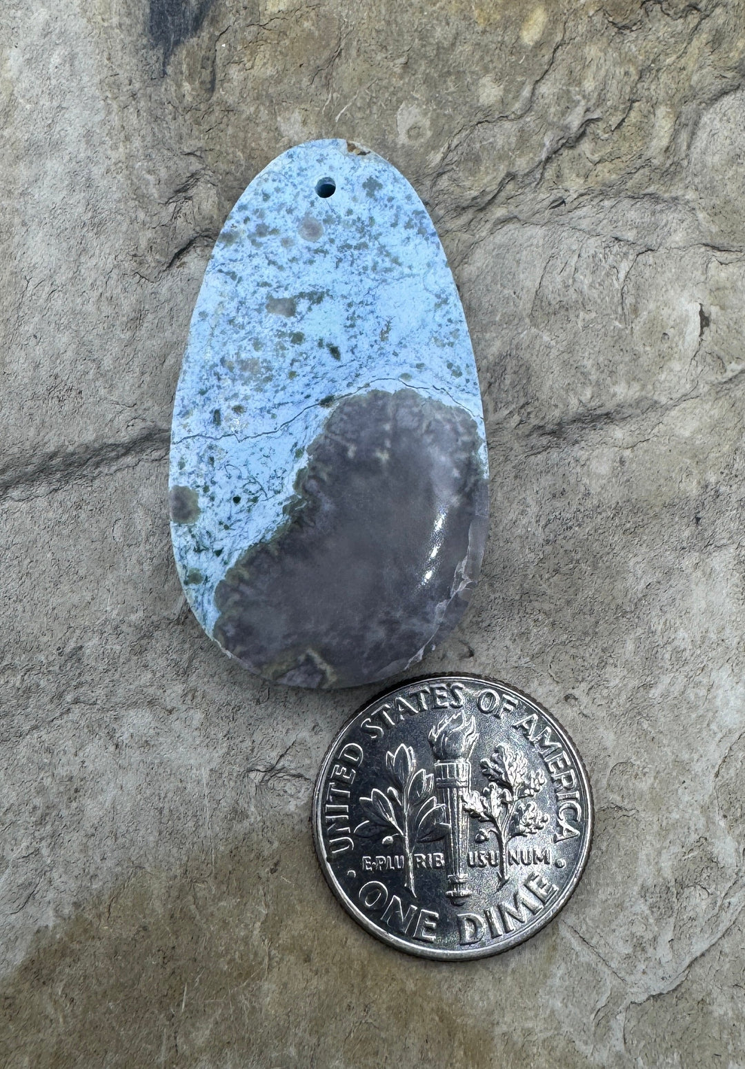 RARE Lavendar Hubei Turquoise (China) Focal Pendant Bead