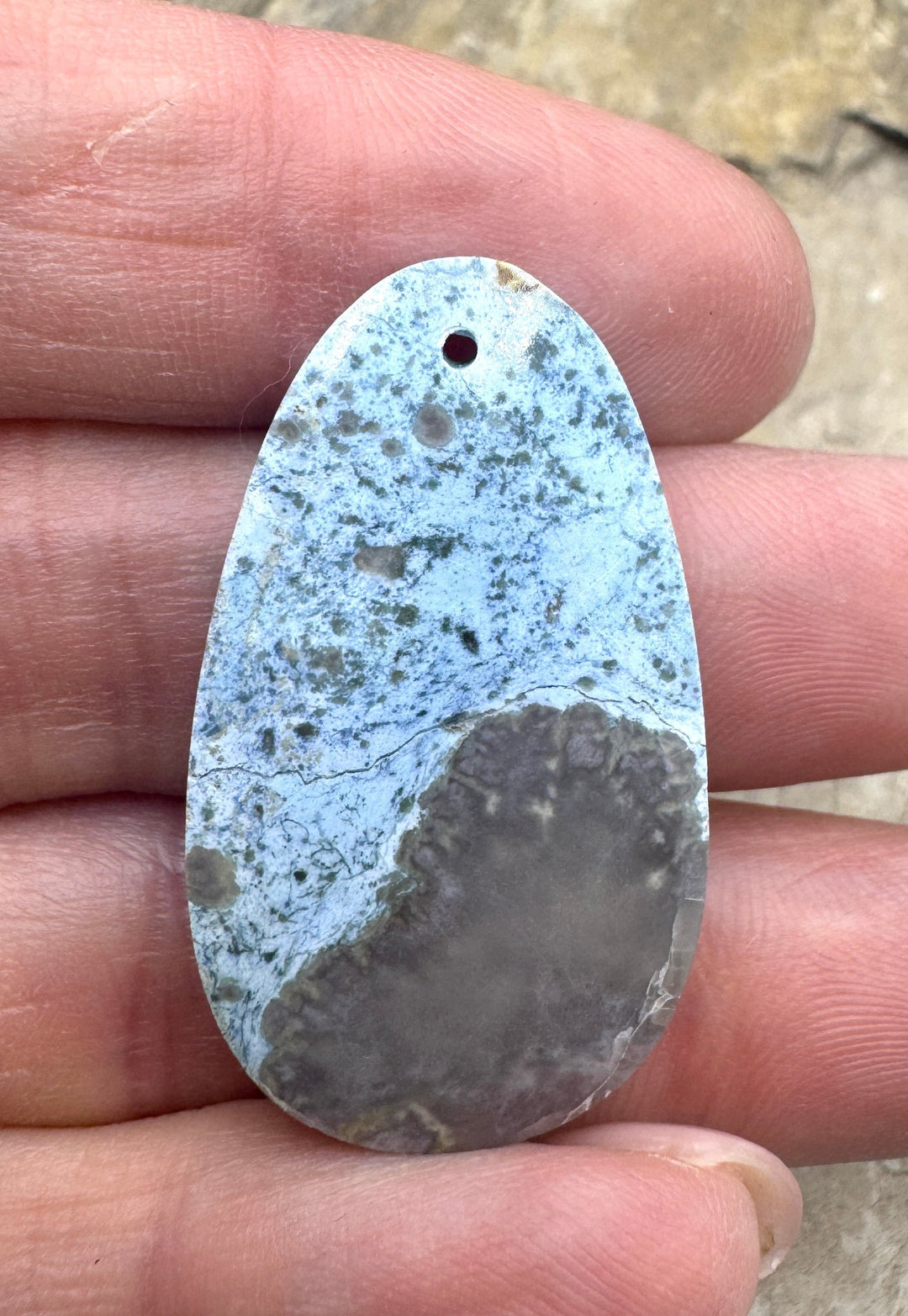 RARE Lavendar Hubei Turquoise (China) Focal Pendant Bead