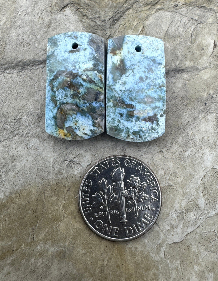 RARE Lavendar Hubei Turquoise (China) Matching Earring Slab