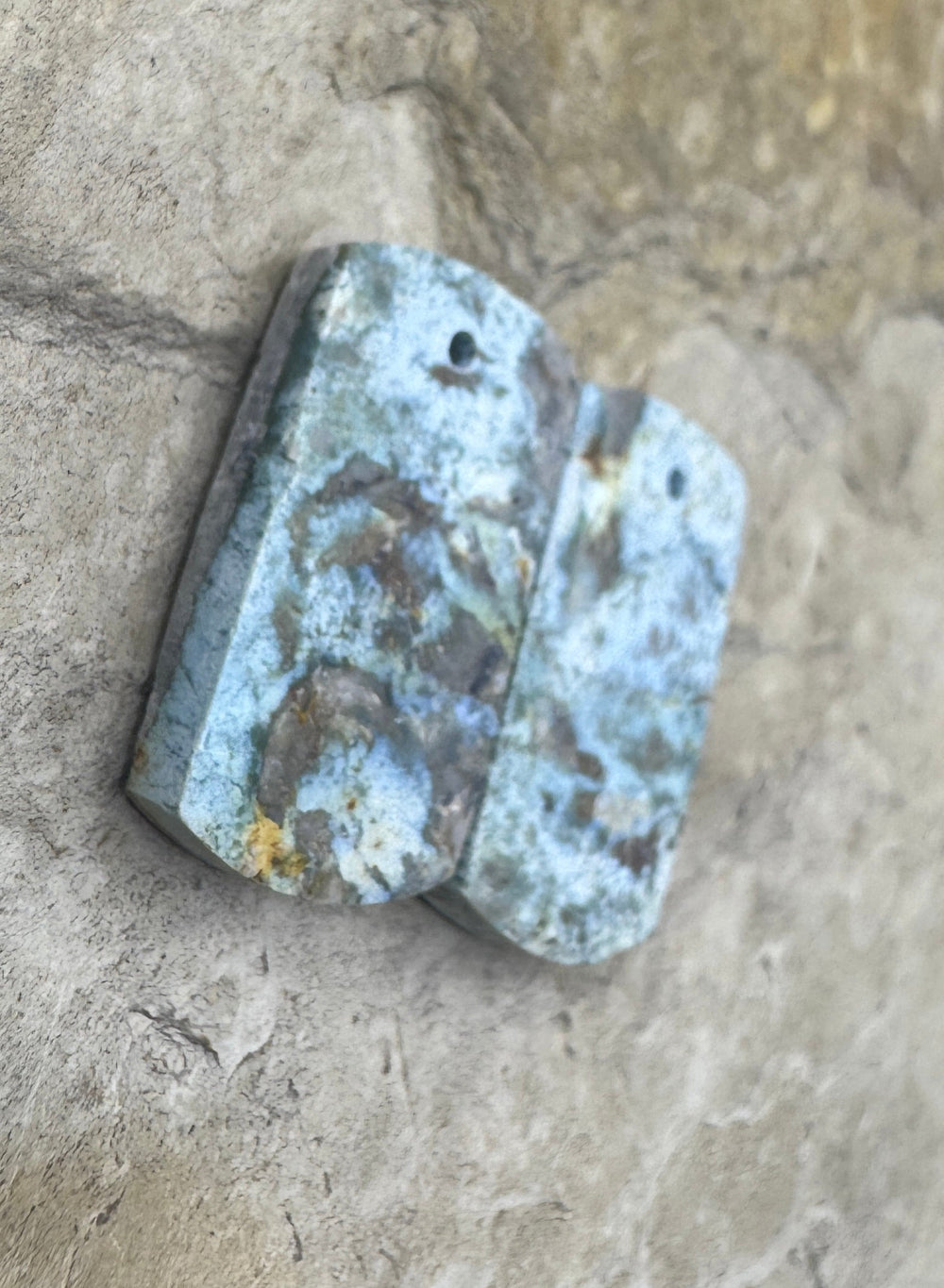 RARE Lavendar Hubei Turquoise (China) Matching Earring Slab