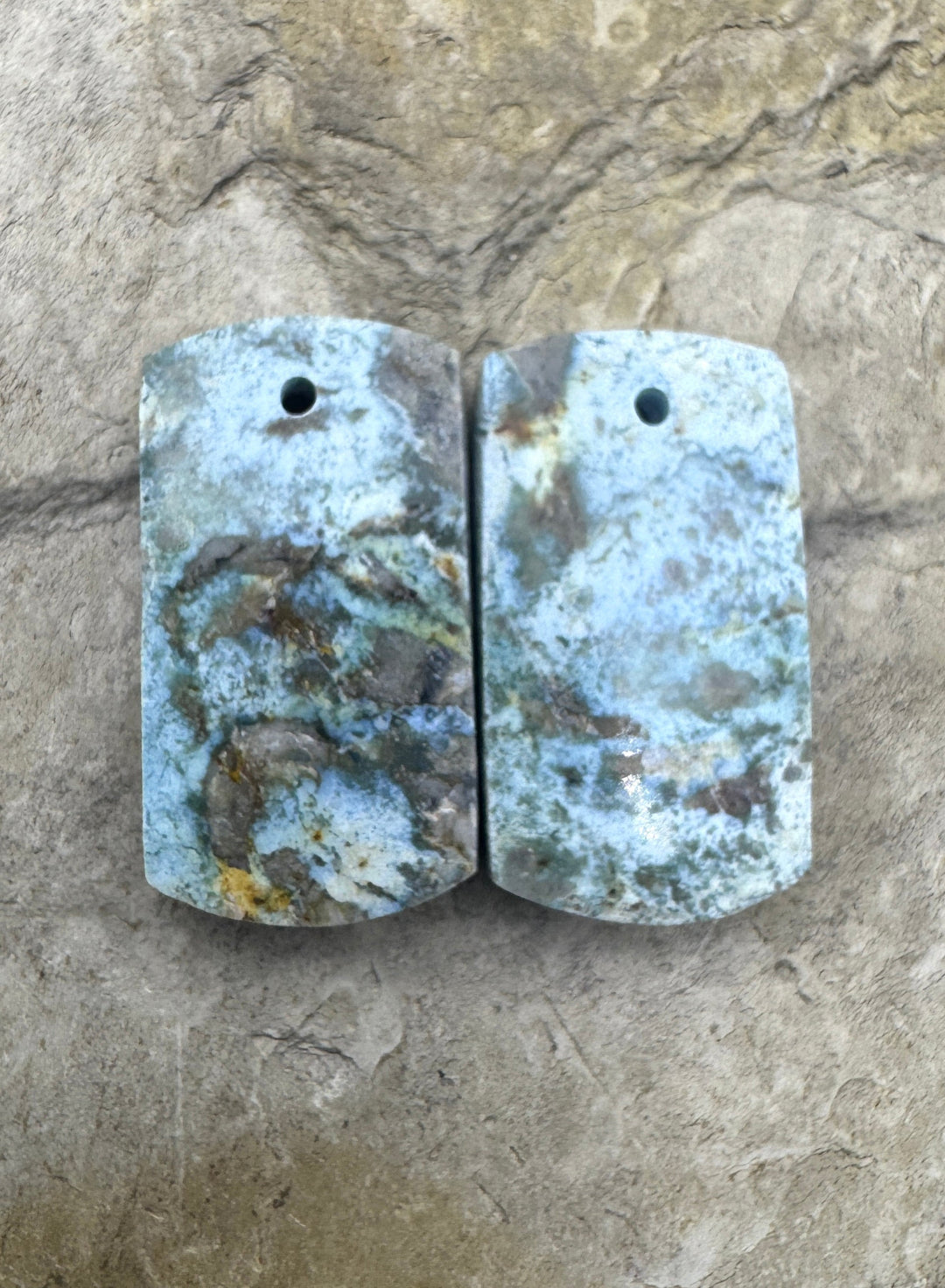 RARE Lavendar Hubei Turquoise (China) Matching Earring Slab