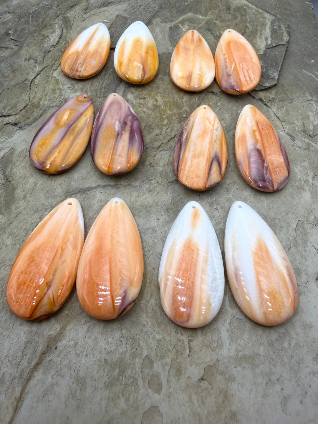 RARE Lions Paw Matching Earring Beads 20x40mm One Pair