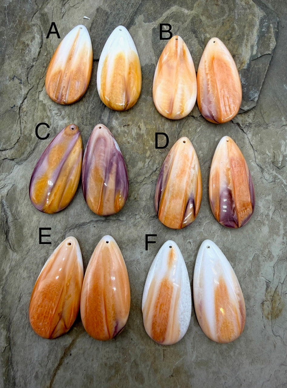 RARE Lions Paw Matching Earring Beads 20x40mm One Pair