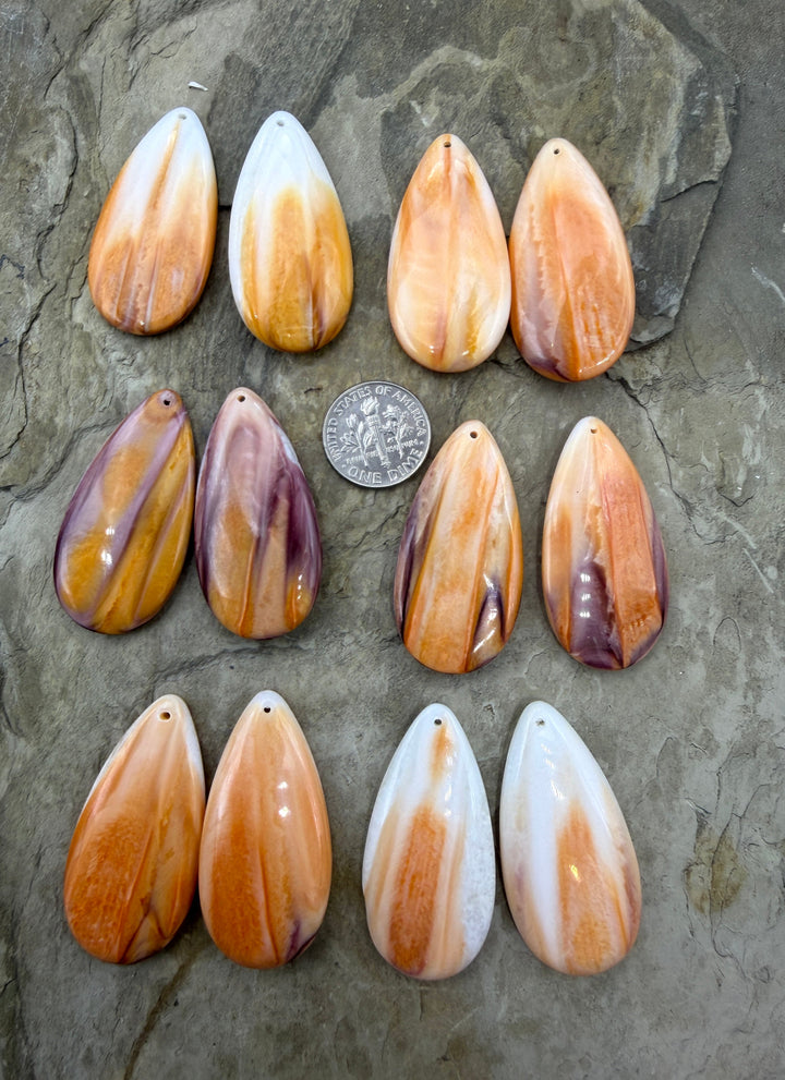 RARE Lions Paw Matching Earring Beads 20x40mm One Pair