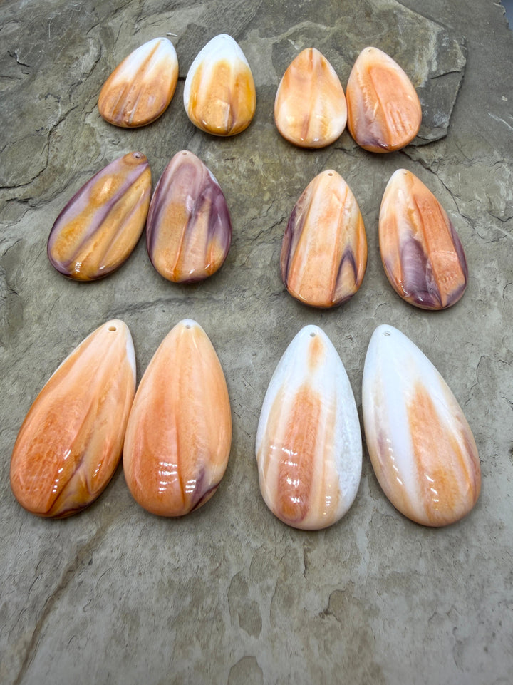 RARE Lions Paw Matching Earring Beads 20x40mm One Pair