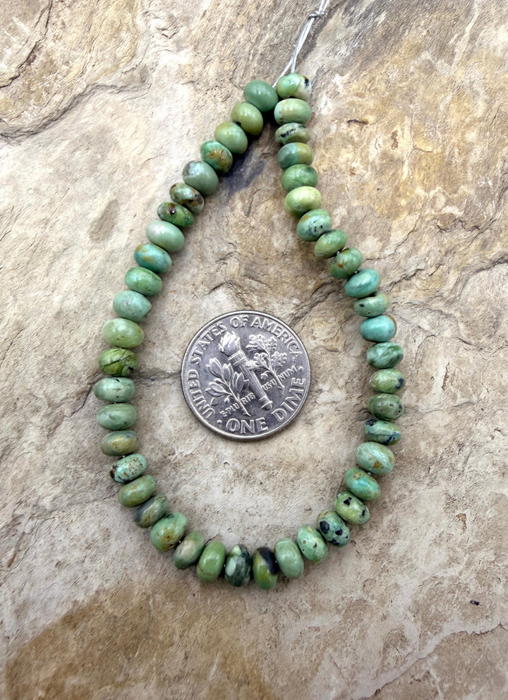 RARE McGuinness Turquoise (Nevada) 5mm Rondelle Beads 6