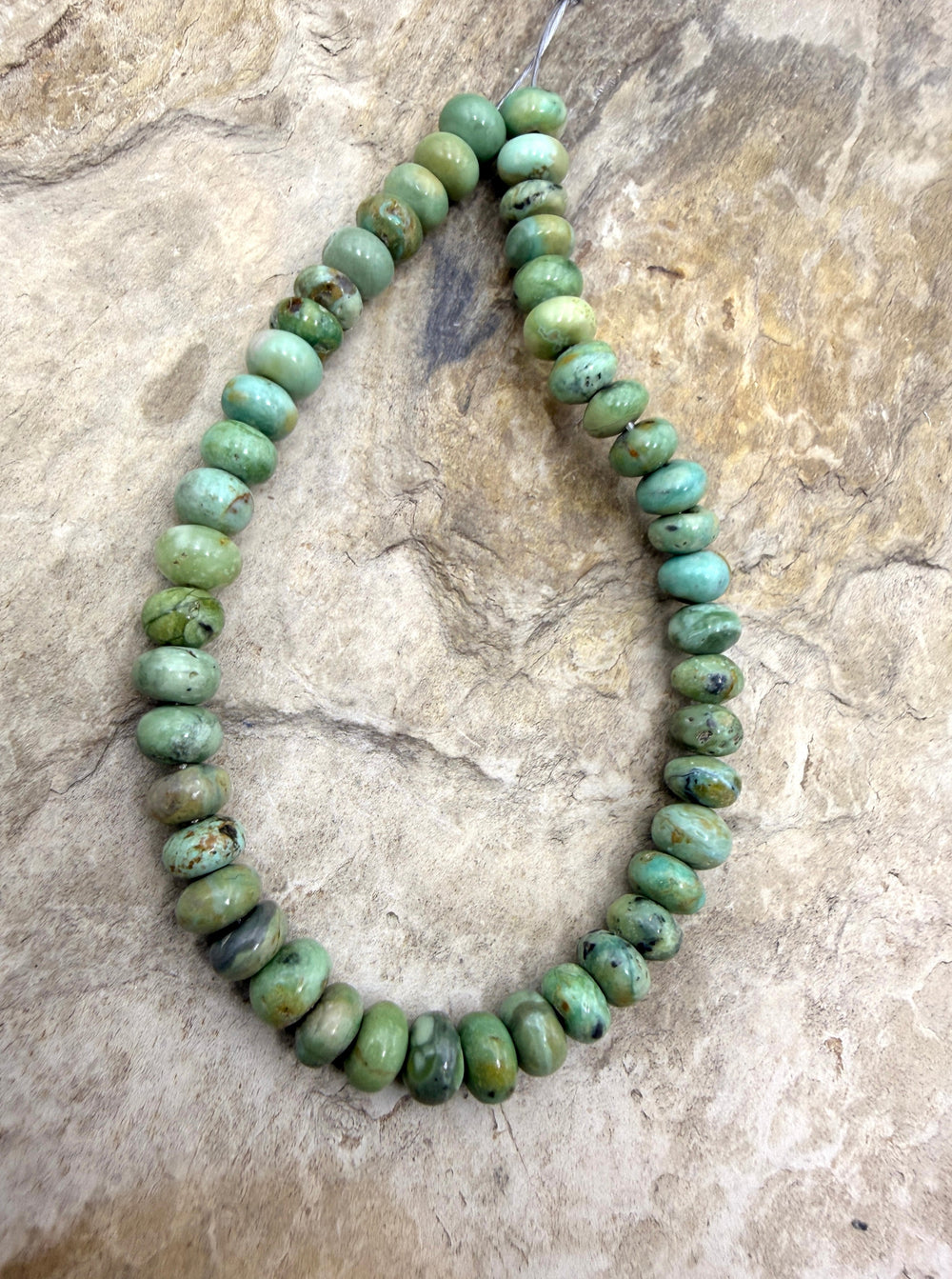 RARE McGuinness Turquoise (Nevada) 5mm Rondelle Beads 6