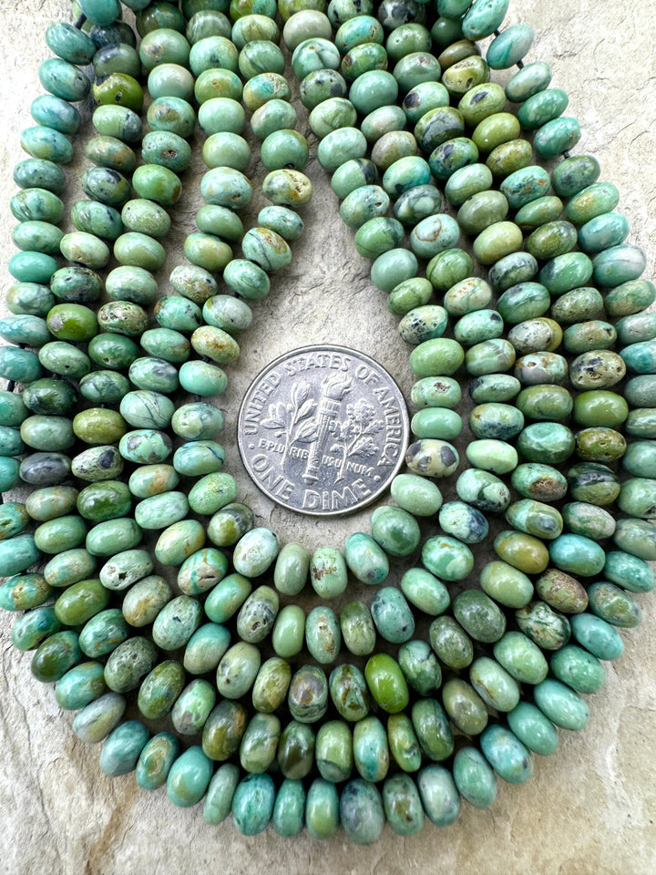 RARE McGuinness Turquoise (Nevada) 5mm Rondelle Strand 9