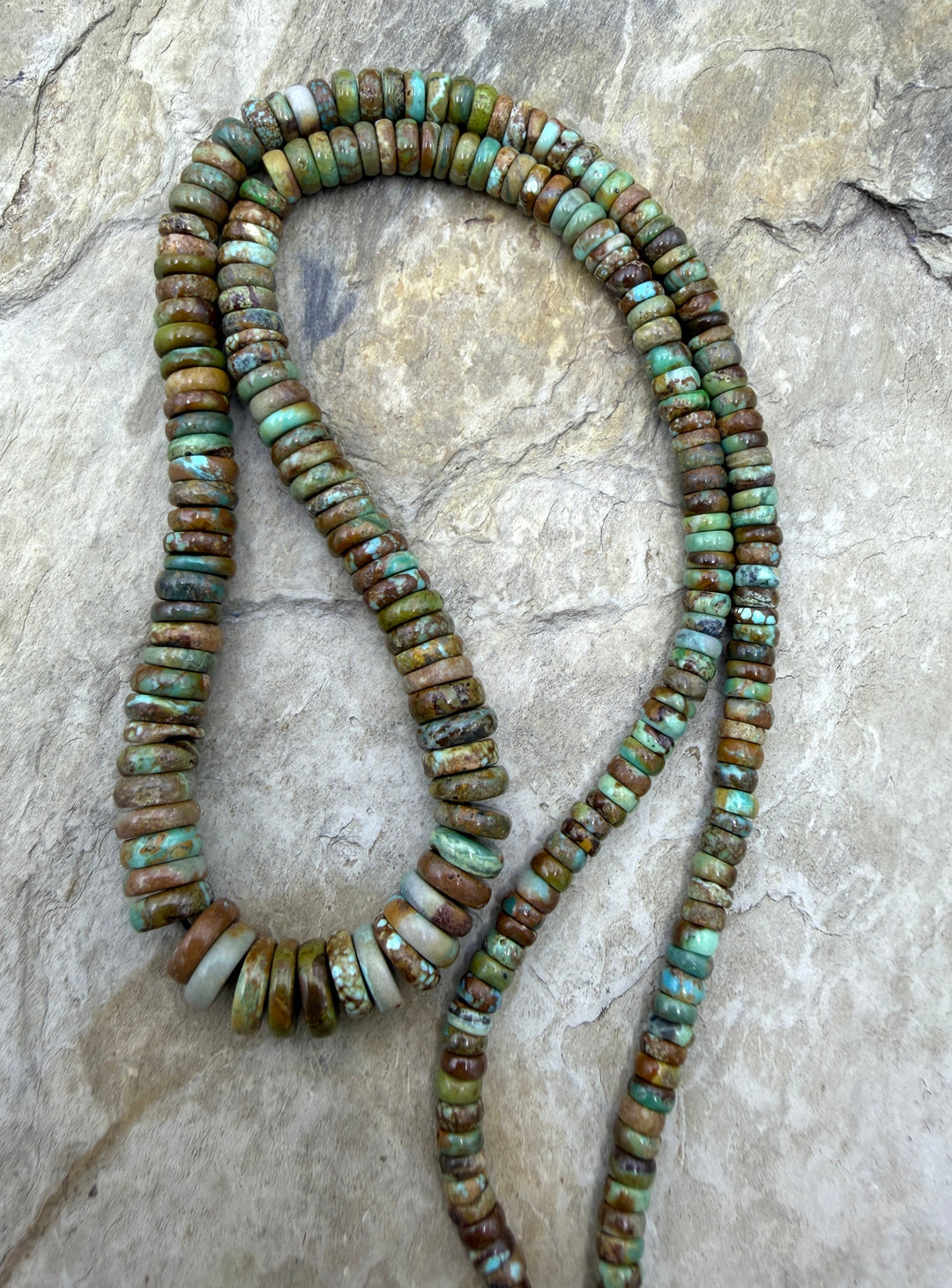 RARE McGuinness Turquoise (Nevada) Graduated 4-8mm Button