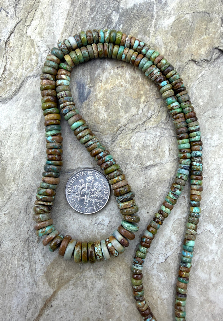 RARE McGuinness Turquoise (Nevada) Graduated 4-8mm Button