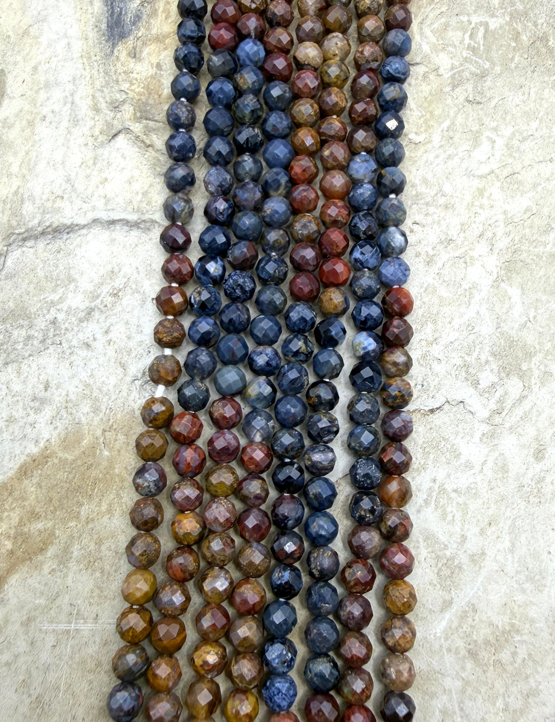 RARE Multi-Colored Pietersite (Namibia) 4mm Faceted Round