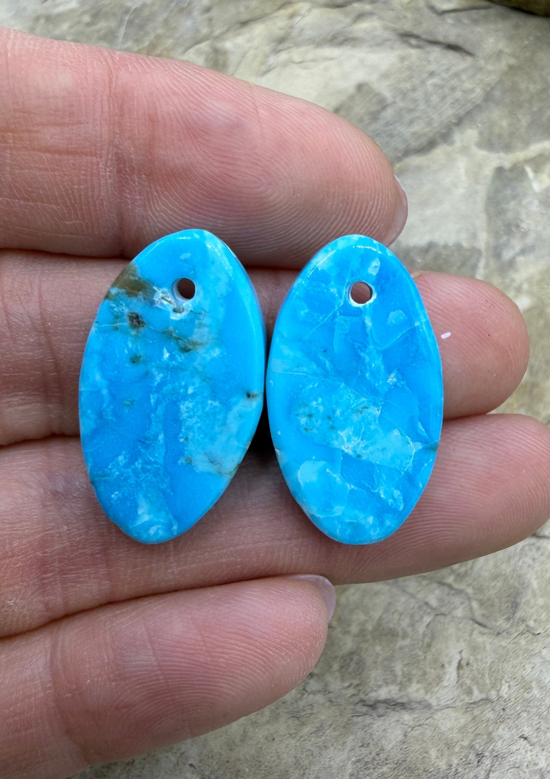 RARE Nacozari Turquoise (Mexico) Matchinf Earring Slab Bead
