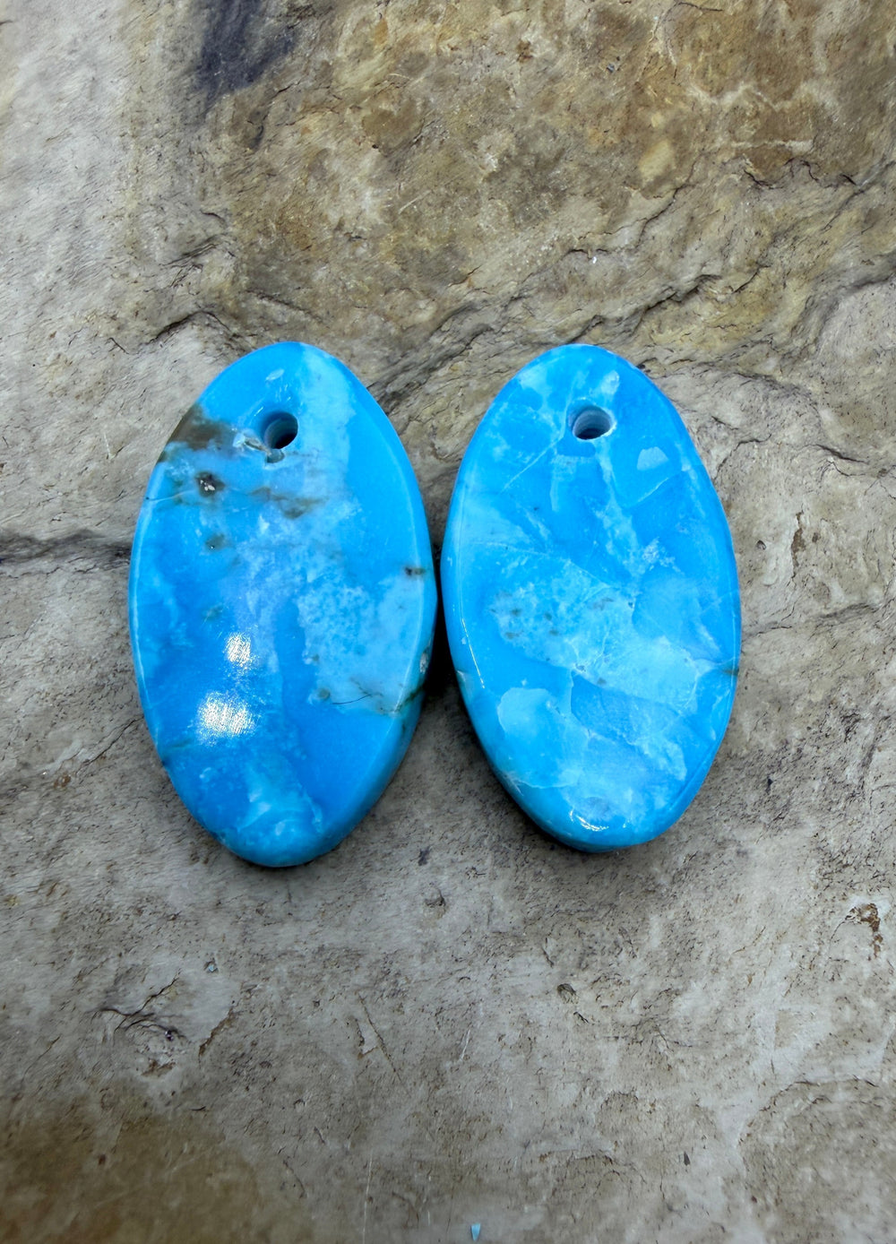 RARE Nacozari Turquoise (Mexico) Matchinf Earring Slab Bead