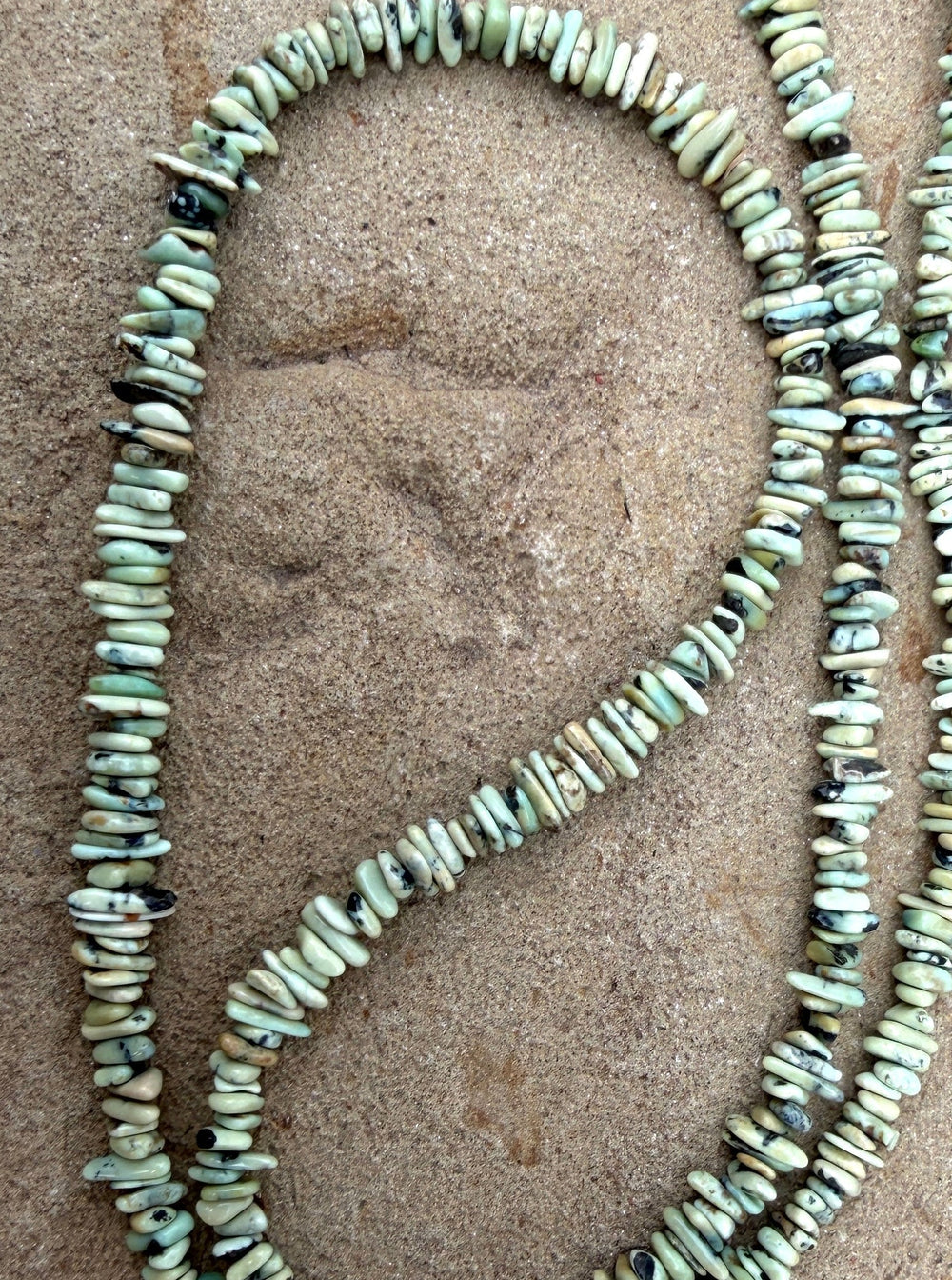 RARE NATURAL Army Green Carico Lake Turquoise (Nevada)