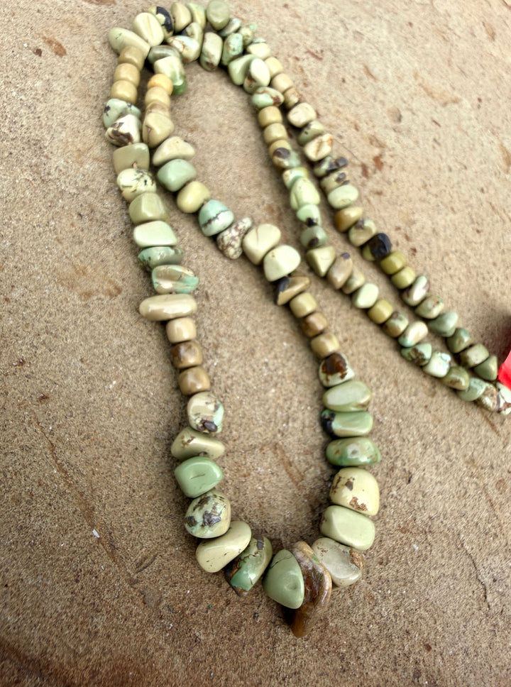 RARE NATURAL Army Green Carico Lake Turquoise (Nevada)