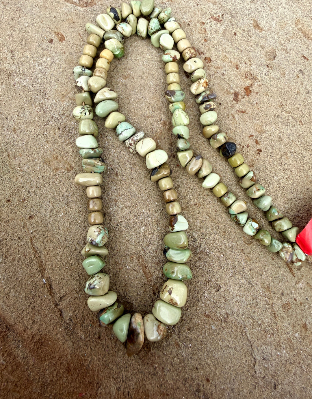 RARE NATURAL Army Green Carico Lake Turquoise (Nevada)