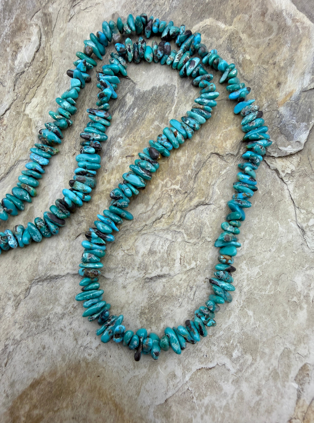 RARE Natural Carico Lake Turquoise (Nevada) 6mm chip beads