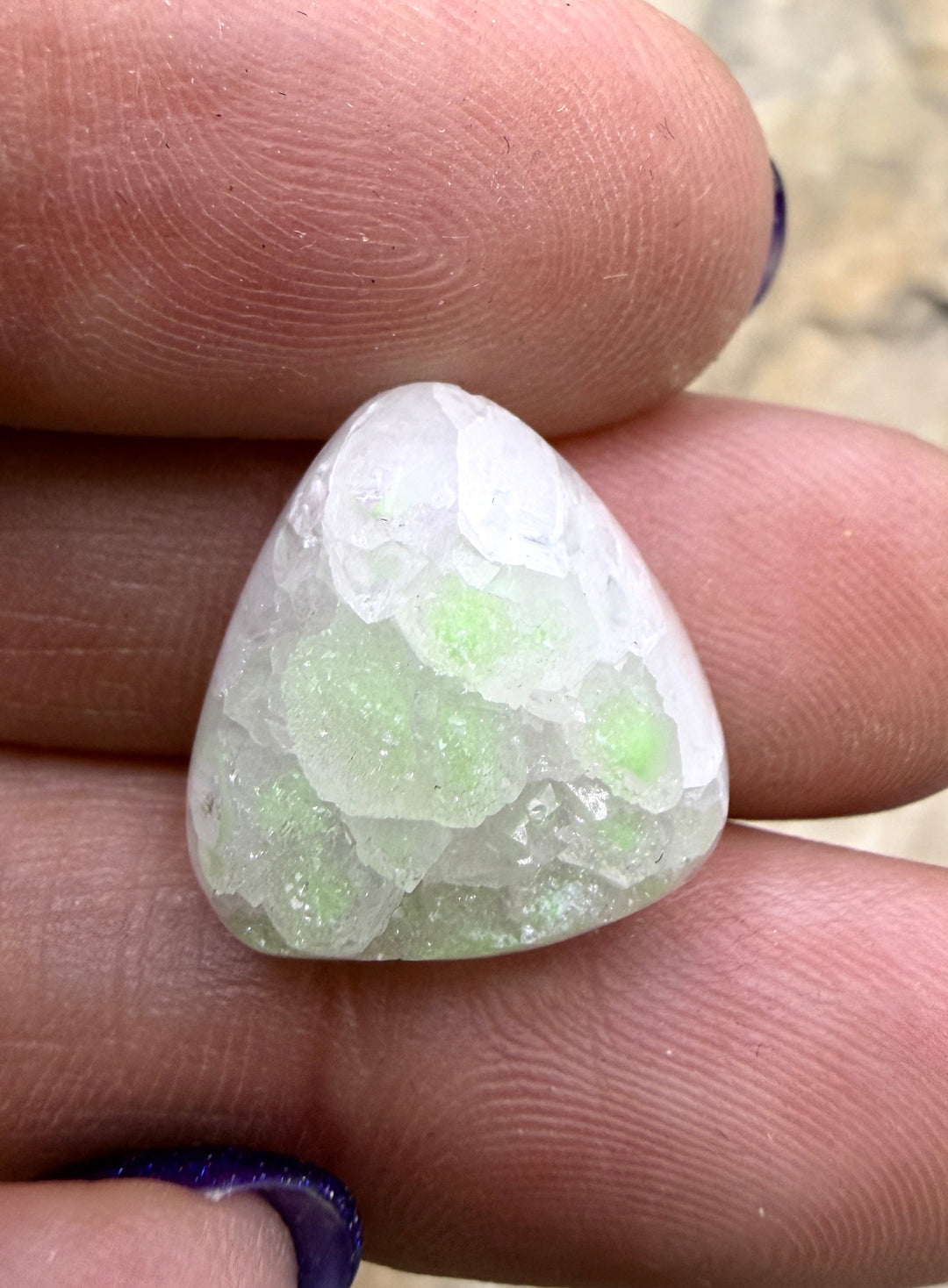 RARE Natural Gem Sillica Conception Del Oro Druzy Cabochon