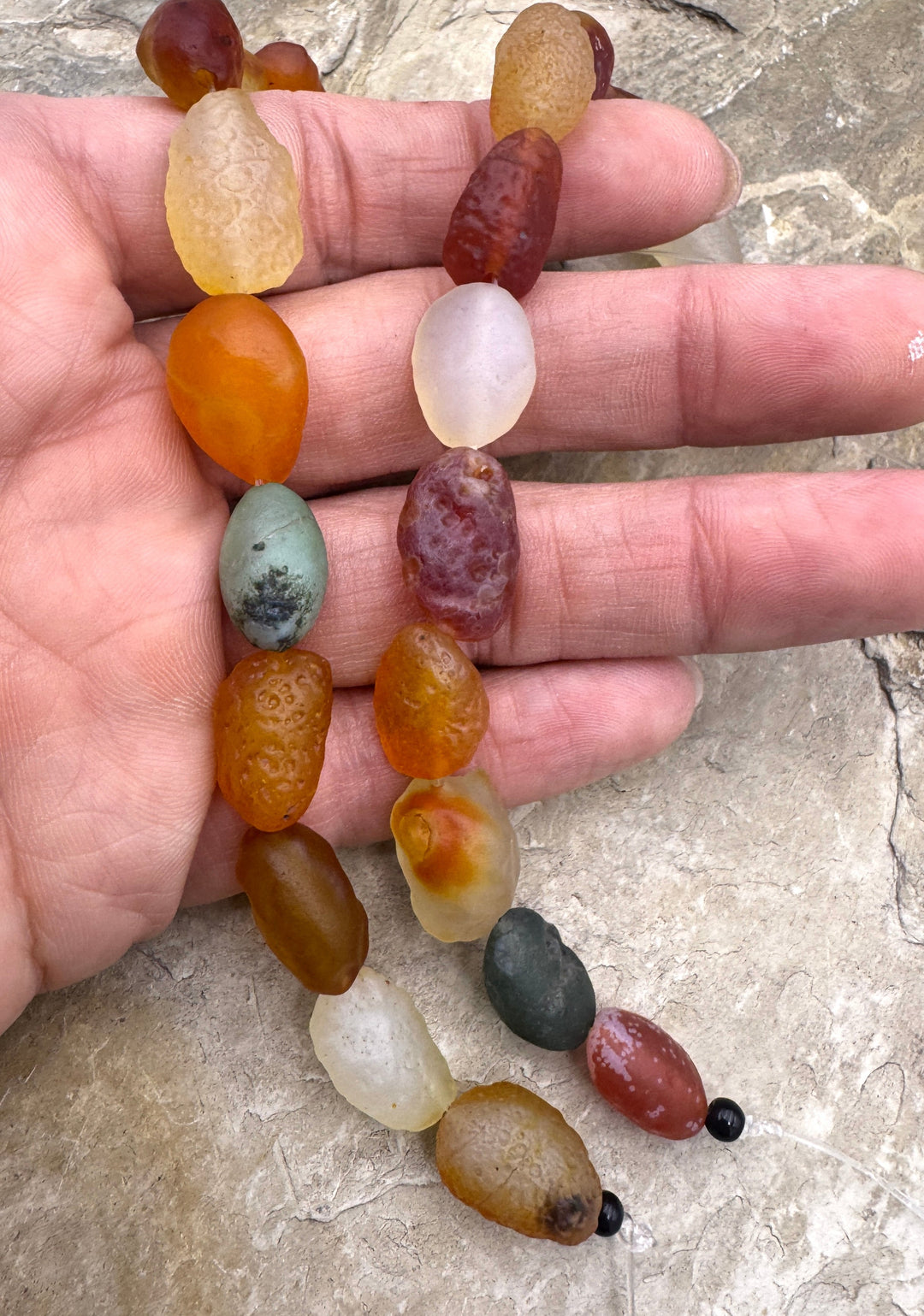 RARE Natural Gobi Dessert Agate irregular Beads