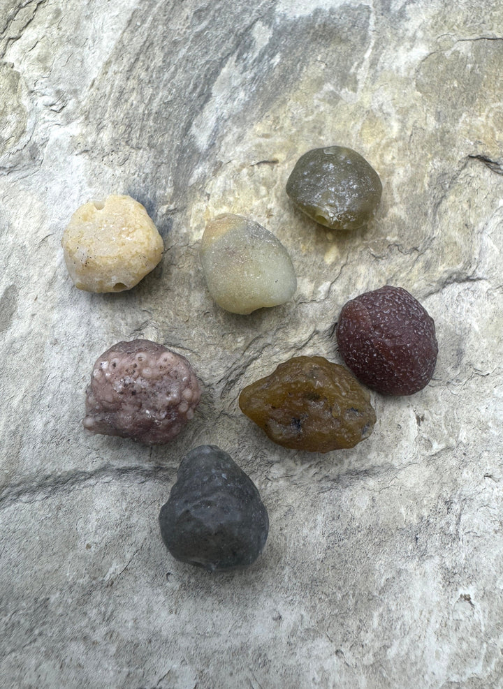 RARE Natural Gobi Dessert Agate Lot of 7 loose beads