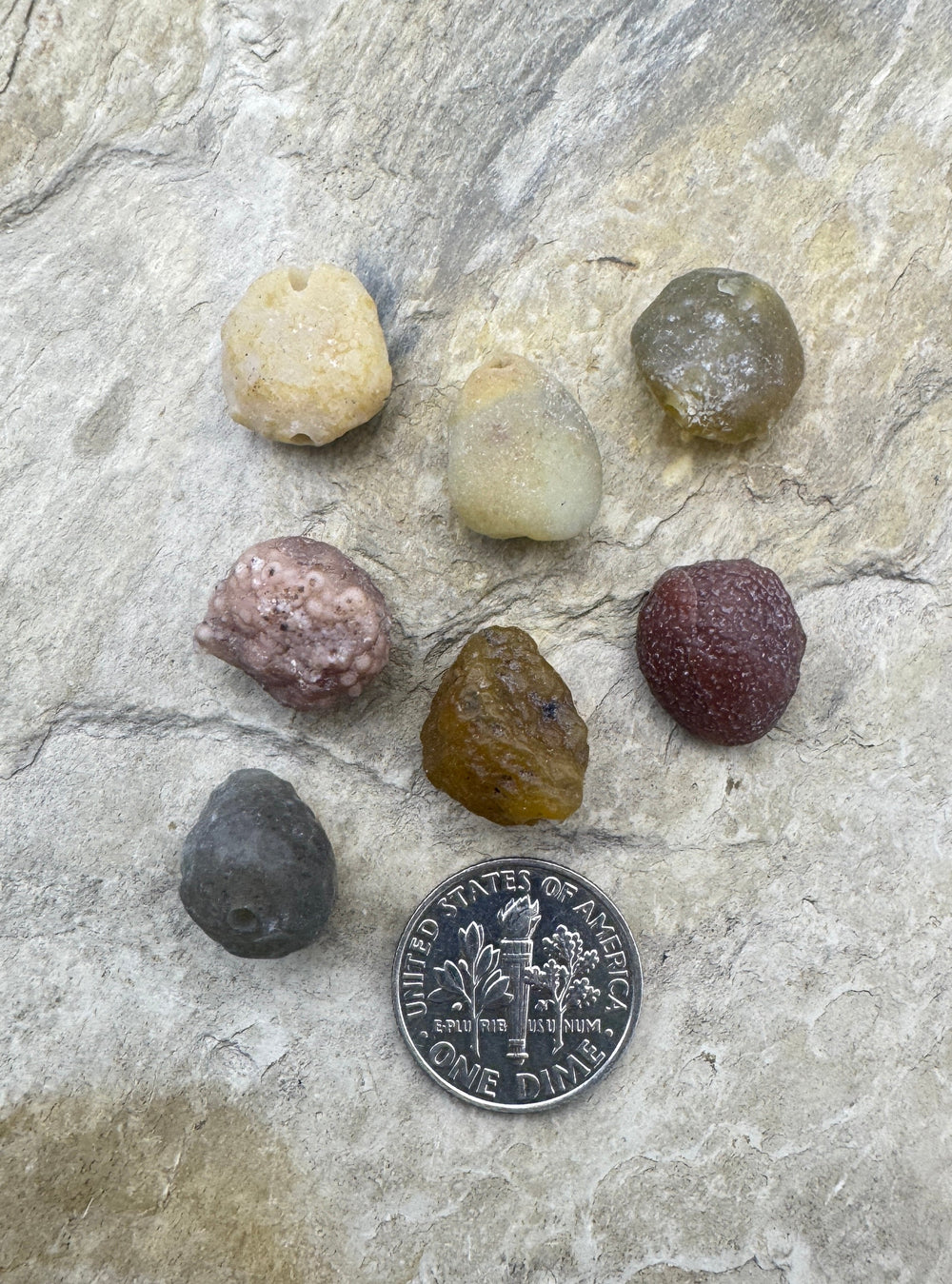 RARE Natural Gobi Dessert Agate Lot of 7 loose beads
