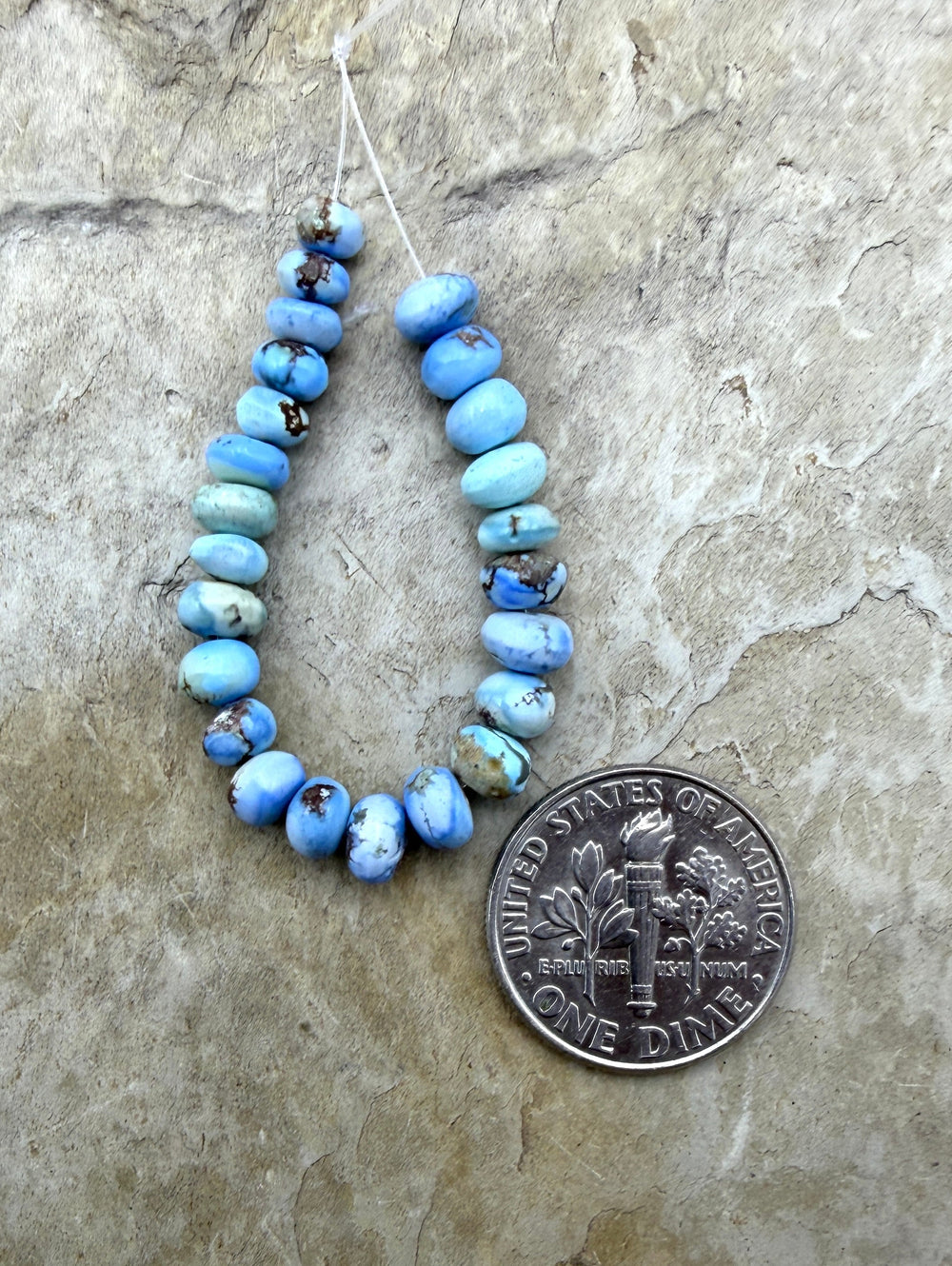 RARE Natural Golden Hills Turquoise (Kazakhstan) 4-4.5mm