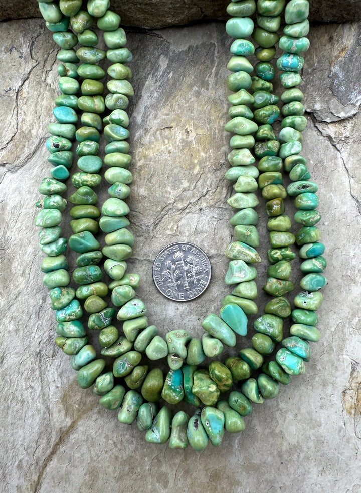 RARE NATURAL GREEN EDGED Lone Mountain Turquoise (Nevada)