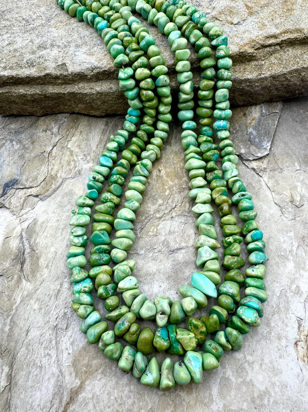 RARE NATURAL GREEN EDGED Lone Mountain Turquoise (Nevada)